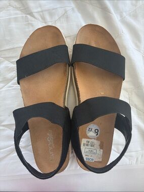 Comfort Stretch Black Womens Sandals